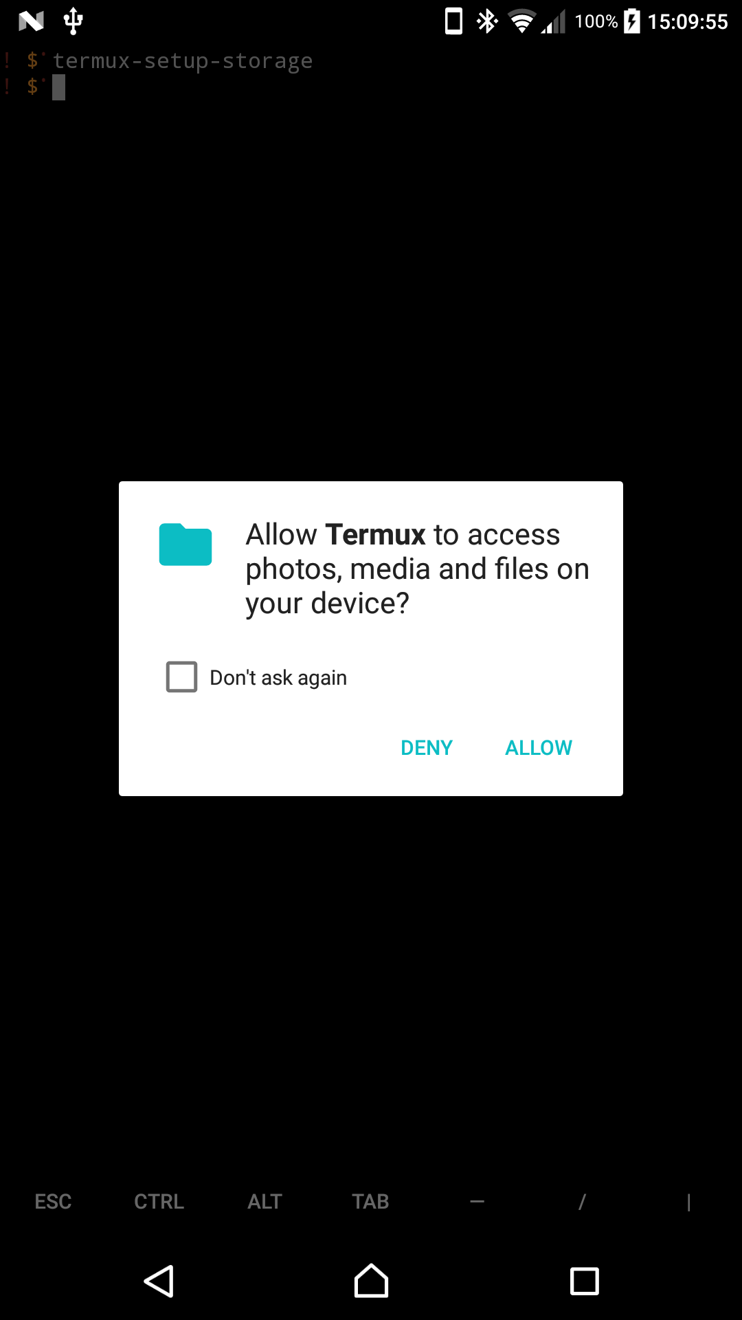 Write external storage android. Termux Set Storage. File.Storage.permission.